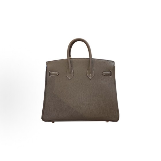 HERMES Birkin 25 Gold Buckle Women\'s Edition 18 Etoupe Elephant Grey